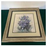 Framed Floral Watercolor Artwork 20ï¿½x20.5ï¿½