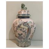 Japanese Porcelain Vase With Lid 9ï¿½x4ï¿½x15ï¿½