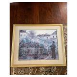 Framed Artwork Depicting Artist Scene 32ï¿½x26ï¿½