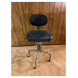 Vtg Rolling Drafting Stoolï¿½17x19x38