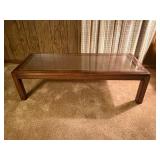Mid-Century Cane/Glass Top Coffee Tableï¿½52x21x20
