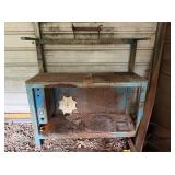 Vtg Metal Workbench w/Shelfï¿½55x21x61.5