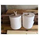 Two Giant Rolls of White Paper Towels