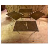 Four Vtg Folding Tablesï¿½23x15x24