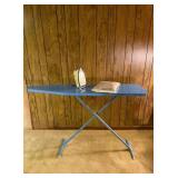 Vtg Ironing Board With Iron