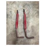Vtg Red Exhaust Pipes