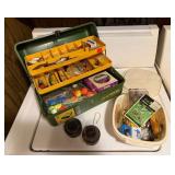 Vtg Fishing Tackle with Boxï¿½13.5ï¿½6.5ï¿½7.5