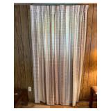 Vtg Brown Plaid Curtain Panelï¿½83ï¿½ long