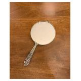 Vtg Hand Mirror with Ornate Handle