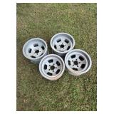 Four Vtg Aluminum Wheels