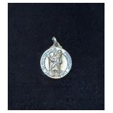 Vtg St. Christopher Sterling Pendant