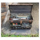 Metal Toolbox With Assorted Toolsï¿½20ï¿½8.5ï¿½13