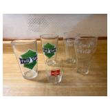 Vtg Beer and Soda Glassware Set