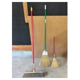 Three Household Brooms