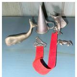 Pewter Animal Figurines and Ring S