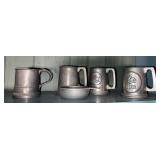 Pewter Beer Steins and Bowl