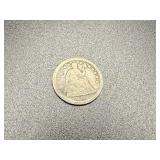 1856 Liberty Seated Half Dime Silver Coin