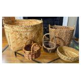 Woven Baskets, Set of Five