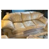 Large 90" Wide Leather-like Sofa