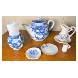Blue & White Porcelain Tea Set