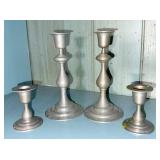 Hallmark Pewter Candlestick Holders Set
