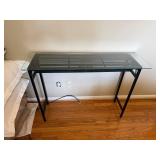 Glass Top Metal Console Table