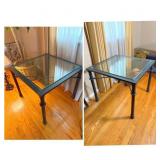 Square Glass Top Side Tables