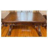 Large Wooden Desk w/ Three Drawers