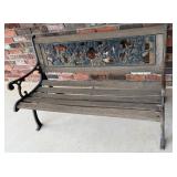 Cast Iron & Wood Garden Bench