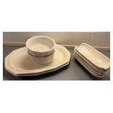 Pfaltzgraff White Ceramic Serveware Set