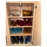 Assorted Vintage Colored Glassware