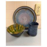 Pottery Ceramic Dish Set w/ Chips