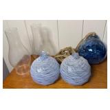 Glass Chimneys, Mesh Covers & Blue Float