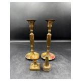 Brass Candle Holders & Accessories Set