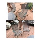 4 Metal Patio Armchairs