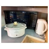 Panasonic Microwave, Rival Crock-Pot, Kettle