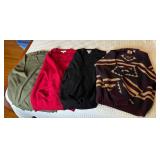 3 Cashmere Sweaters, 1 Cotton/Wool Sweater, Large