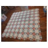 Vintage Double Wedding Ring Quilt