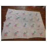 Antique Tulip Block Quilt