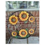 Metal Sunflower "Welcome" Sign