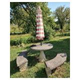 Concrete Table & Benches - Read Details