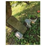 Concrete Bench & Planter - Read Details