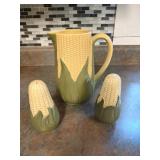 Shawnee Corn Pitcher & Salt & Pepper Shakers