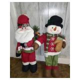 Snowman and Santa Claus