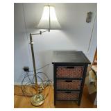 3 Bin Storage Tower & Floor Lamp