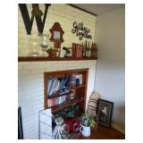 Contents of Fireplace Shelves & Mantle