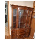 Vintage Curved Front China Cabinet