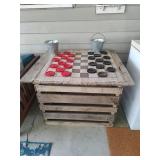 Pallet Table with Checkers Set