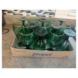 14 Libbey Juniper Green Goblets