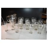 Coca Cola Bell Shaped Pitcher & Glasses